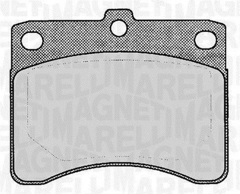 MAGNETI MARELLI Piduriklotsi komplekt,ketaspidur 363916060815